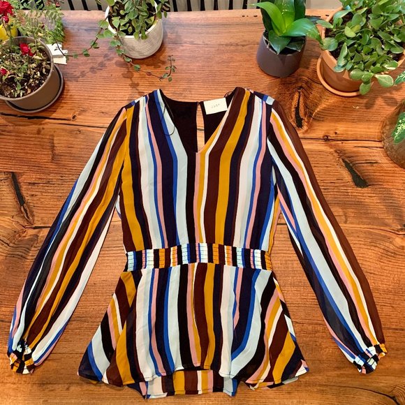 JUST FEMALE Romain chiffon striped blouse - Picture 6 of 13